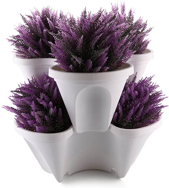 Space - Saving Stackable Plant Pots - Vertical Planting System with Castors