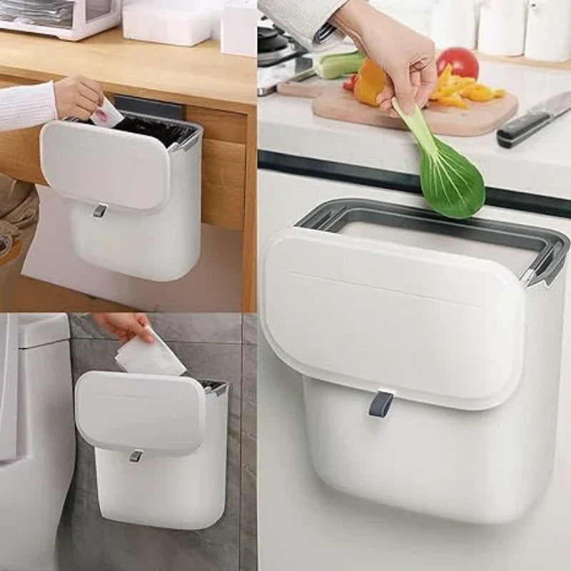 Practical Kitchen Waste Bin for Wall Mounting - Swivelling Waste Bin for Kitchen , Bathroom and Office