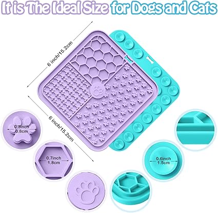 Licky Mats for Dogs and Cats, Premium Lick Mats with Suction Cups for Dog Anxiety Relief, Dog Licking Mat for Bathing, Grooming and Training